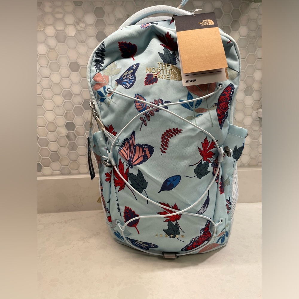 The North Face Jester Backpack with Butterfly Design NWT - Picture 2 of 12